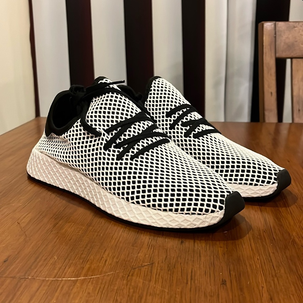 Adidas Deerupt Runner Shoes Sneakers new white CQ2626 Mens Size 12